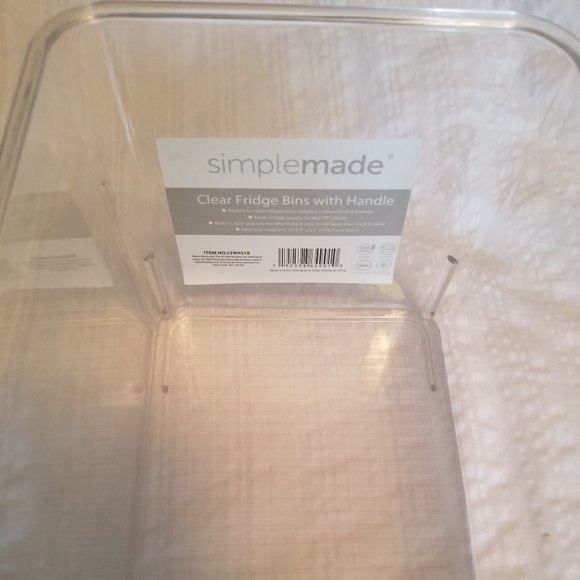 COPY -Set of 2 Simplemade Fridge or Freezer Storage Bin with Handle - Picture 2 of 6